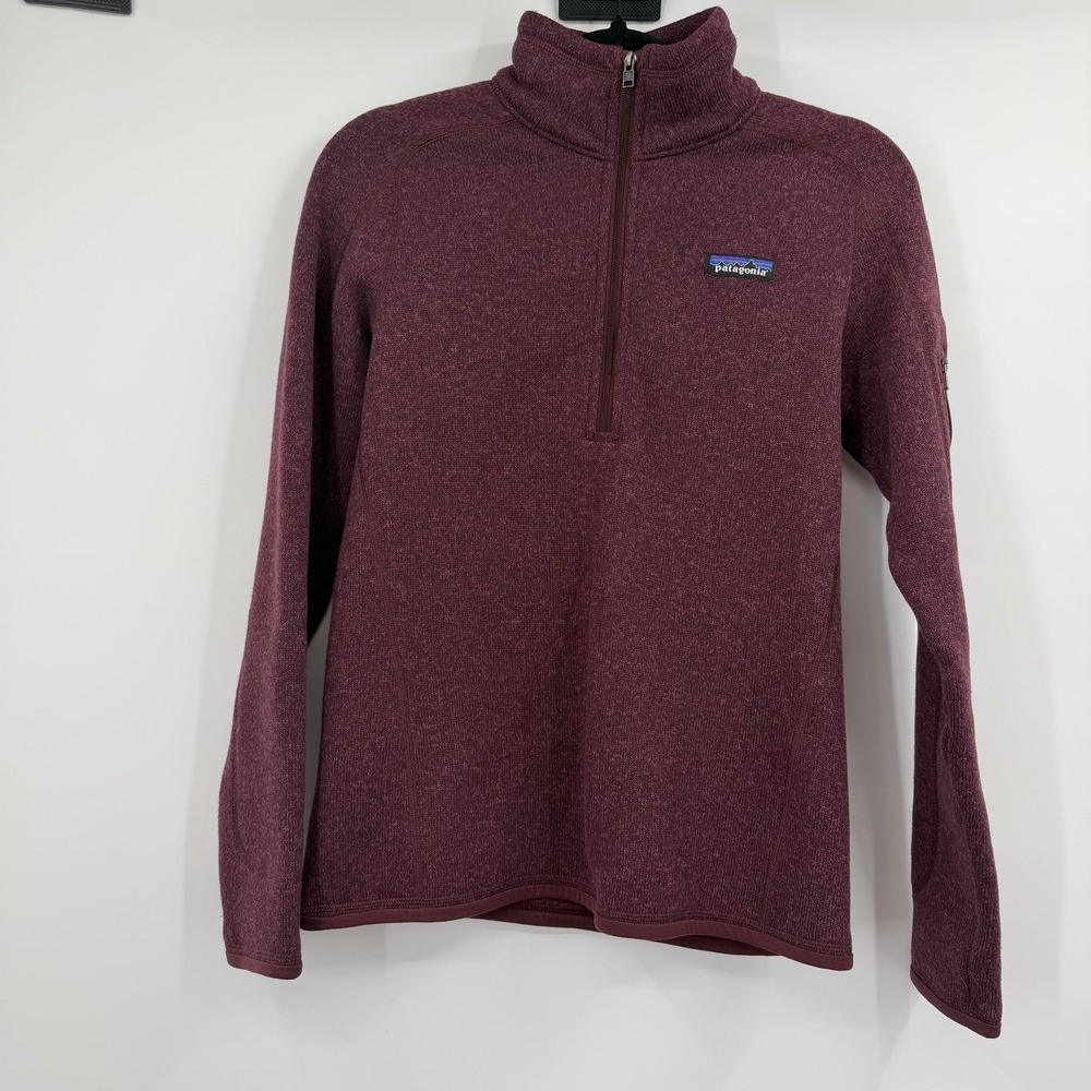 Patagonia Sweatshirt Womens Small Purple 1/4 Zip Pullover Fleece Better Sweater